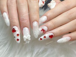 リボン　ハート　チップ持ち込み