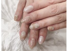 (中原)キレイめフラワーネイル