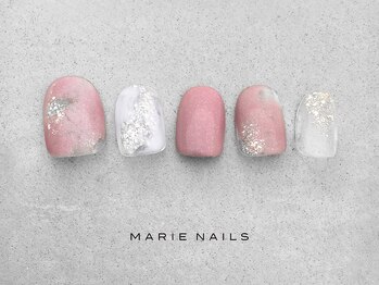 マリー ネイルズ いわきラトブ店(MARIE NAILS)/定額5500円税込 ピンク0217a