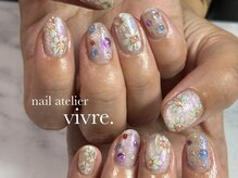 ヴィーヴル(vivre.)/マグネット/フラワー/ぷっくり