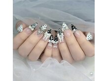 MIネイルサロン 池袋【チップ/長さだし/持ち込み/パラジェル】/リボン/持ち込みデザイン