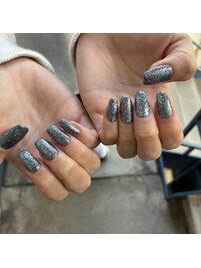 ワンカラー/ネイビー/ラメ