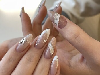 ナユキネイル 渋谷店(NA.YUKI NAIL)/秋冬ネイル　エレガントデザイン