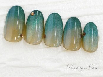 ラグジュアリーネイルズ アカバネ(Luxury Nails Akabane)/うるうる＊マグネットＷグラデ