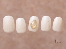 アイネイルズ 吉祥寺店(I nails)/アイボリー砂シェルネイル