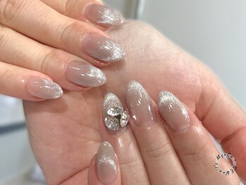 ネイルズミューコ 四谷三丁目店(nail’s MyuCo)/【Crystal Sand】指先に降る輝き
