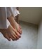 イル(illu)の写真/【10～20代女子必見！フットアートコース￥5940】シンプルなのに垢抜ける、今っぽニュアンスフットネイル。