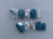 カラ ネイル 中津店(calla nail)/マーガレット×ラインアート