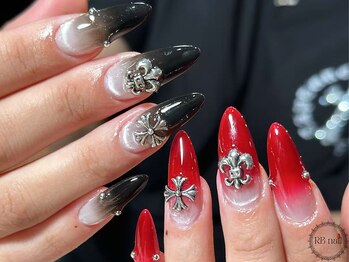 アールビーネイル(RB_nail)/赤ネイル　黒ネイル