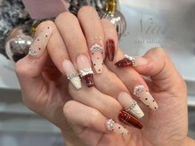 ニア ネイルサロン 大阪駅前第2ビル(Nia)/ニット×チェックネイル