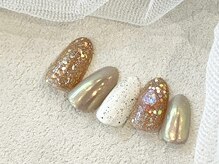 シ ベル 江坂店(Ci belle)/ブラウンラメ/ミラー/ニュアンス