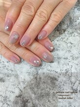 プライベート ネイルサロン マーマ(murmur)/雪の結晶ネイル