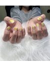 イエローニュアンスネイル