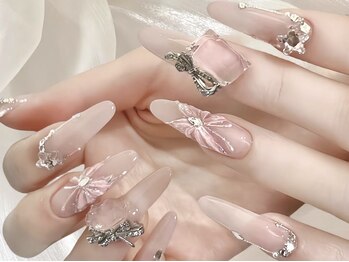 キューティー(Cutie)の写真/ワンホン系も得意☆モテ可愛ネイルで気分UP♪最旬ネイルを多数ご用意！パラジェル880円で変更可能！