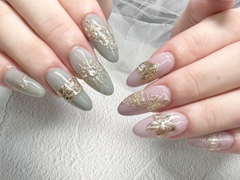 バタフライ 津田沼店(Butterfly)/ハワイアンジュエリーネイル♪