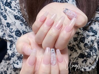 ウサギネイル 新大久保店(usagi nail)/マグネットフレンチ秋可愛い