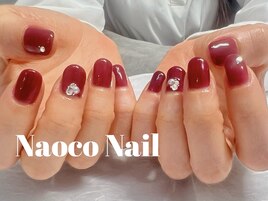 くすみRose red＊ストーンアート