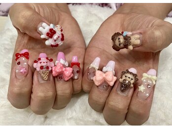 ユラリーナ(YURALINA)の写真/【追加料金なし】3Dも痛ネイルもつけ放題！パーツも作れるからやりたいデザインが叶う圧倒的再現性◎
