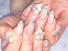 アン ジョーヌドラゴ/【自爪ネイル】クリアフラワー