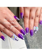 ジェルメ(germer)/紫スカルプにガラスフレンチ！