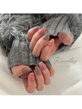 バレンタインネイル