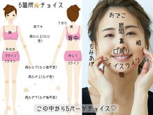 ゴールデンエイジ 吉祥寺(GOLDEN AGE)/5パーツ光脱毛:施術箇所