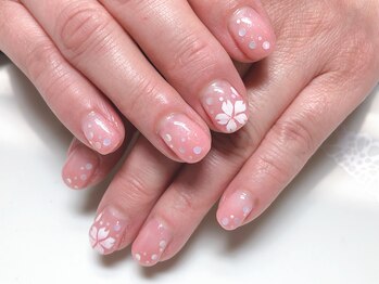 ネイルサロン マハロ 横浜四季の森フォレオ店(Nail Salon Mahalo)/桜とホロネイル