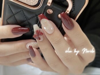 エル バイ ノリコ(elu by Noriko)/ボルドー、リボン