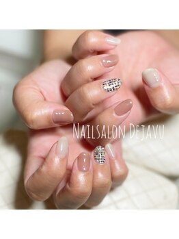 デジャヴ(Dejavu)/秋冬人気のツイードネイル