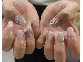 ～White×Silver　Nail～