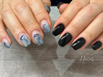 エクラス 銀座(Heclats)/アシメ/ネイビー/ニュアンス