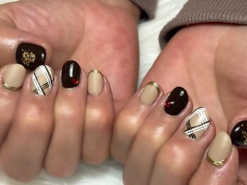 バレンタインネイル