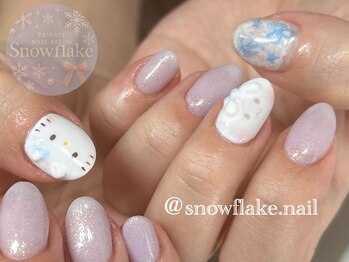 スノーフレーク(Snowflake)の写真/【持ち込みアートOK！】好きとこだわりをいっぱい詰め込んだあなただけのオリジナルネイル♪再現度の高さ◎