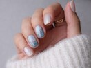 大理石風ニュアンスネイル