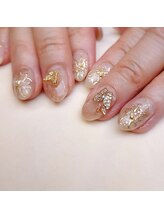 ピオニーネイル(peony nail)/バタフライ＆ポインセチア