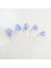 マーブルフレンチネイル￥6480
