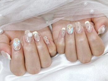 アンジュ(Ange)/【Rika】星柄ドットネイル