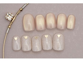 ネイルサロンprish銀座4丁目店【マグネット&フットネイル定額サロン】/6000円 水光マグネット ハート