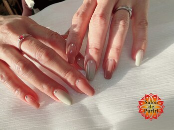 サロン ド プリリ(Salon de Puriri)の写真/オフィスもOK！爪を育てる、シンプルネイルの輝き。パラジェルで上品に☆