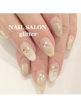 ネイルサロン グリッター(NAIL SALON glitter)/大人フレンチネイル6300円
