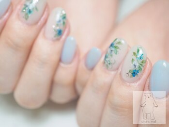 オトナネイル(otona nail)/水彩ドライフラワーネイル