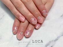 ネイルアトリエルカ(nail atelier LUCA)/M-702 ニュアンスフラワーネイル