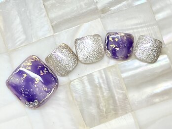 モーヴネイル(mauve.nail)/フットネイル定額アートA ¥11500