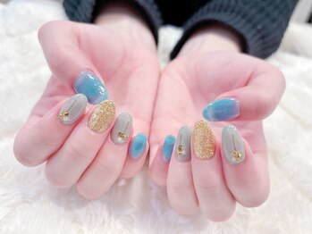 ラルネイル 大宮(Lull. nail)/#スター #ラメ #ブルー