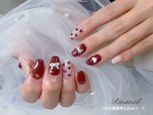 リノ ネイル(Rino nail)/ボルドーハート80222