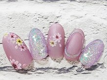 アミュージングネイル(amusing nail)/90分☆手描きフラワー＆マット