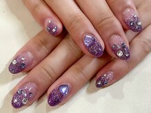 ラビング(Loving)/パープルキラキラネイル