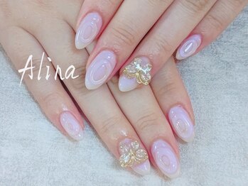エリナネイルサロン池袋(Alina Nail Salon)/うるうるオーロラネイル