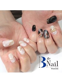 アシメニュアンスネイル