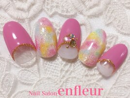 逆フレンチ☆パステルタイダイ柄